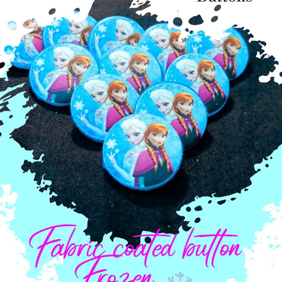 Frozen Fabric Coated Buttons for Dresses – decorative buttons for kids dresses