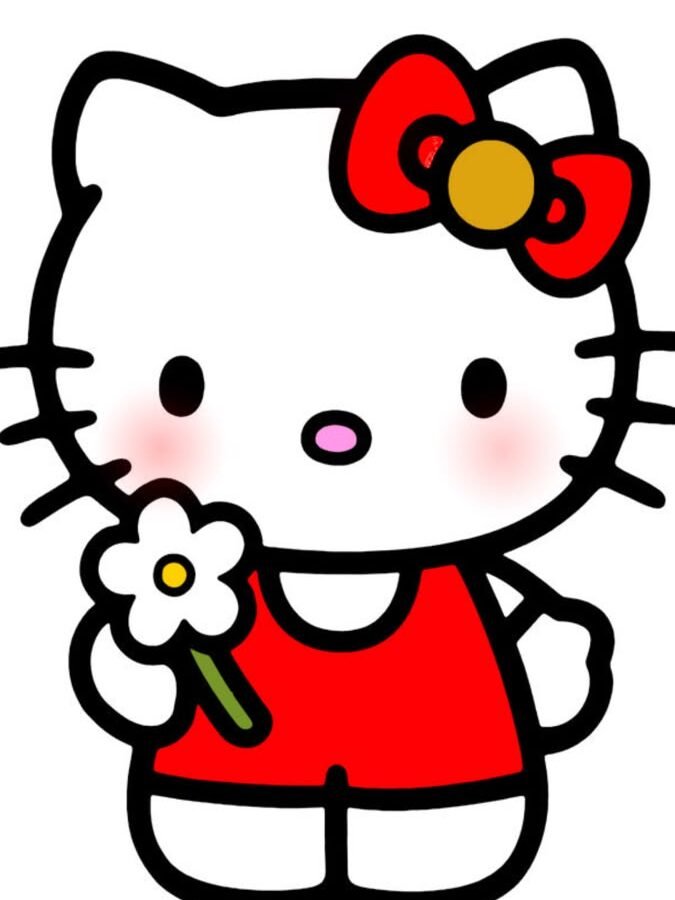 Hello Kitty Red Dress Patch – P10106 – kids cartoon iron-on patch