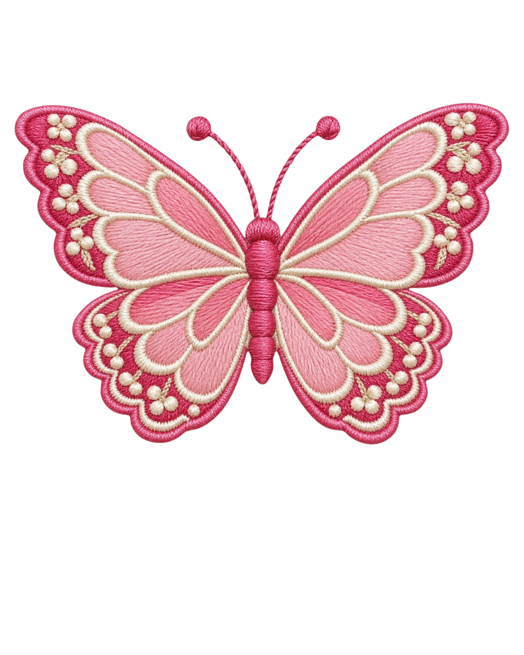 Pink Butterfly Patch – P10102 – iron-on heat transfer patch