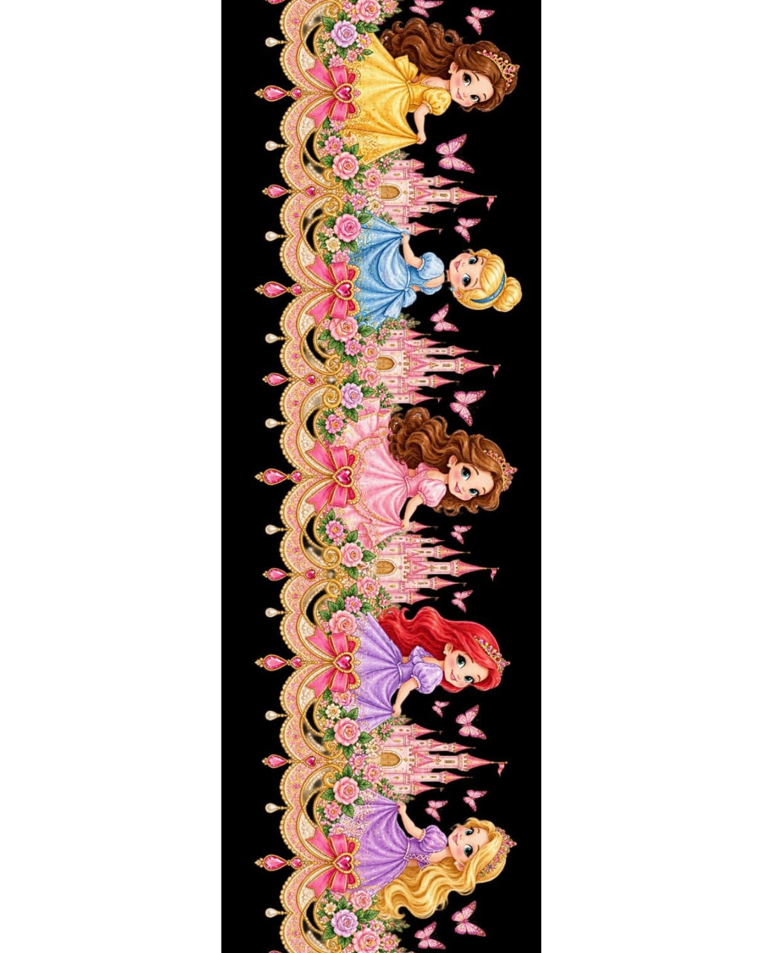 Princess Castle Big Border – P10112 – iron-on heat transfer patch