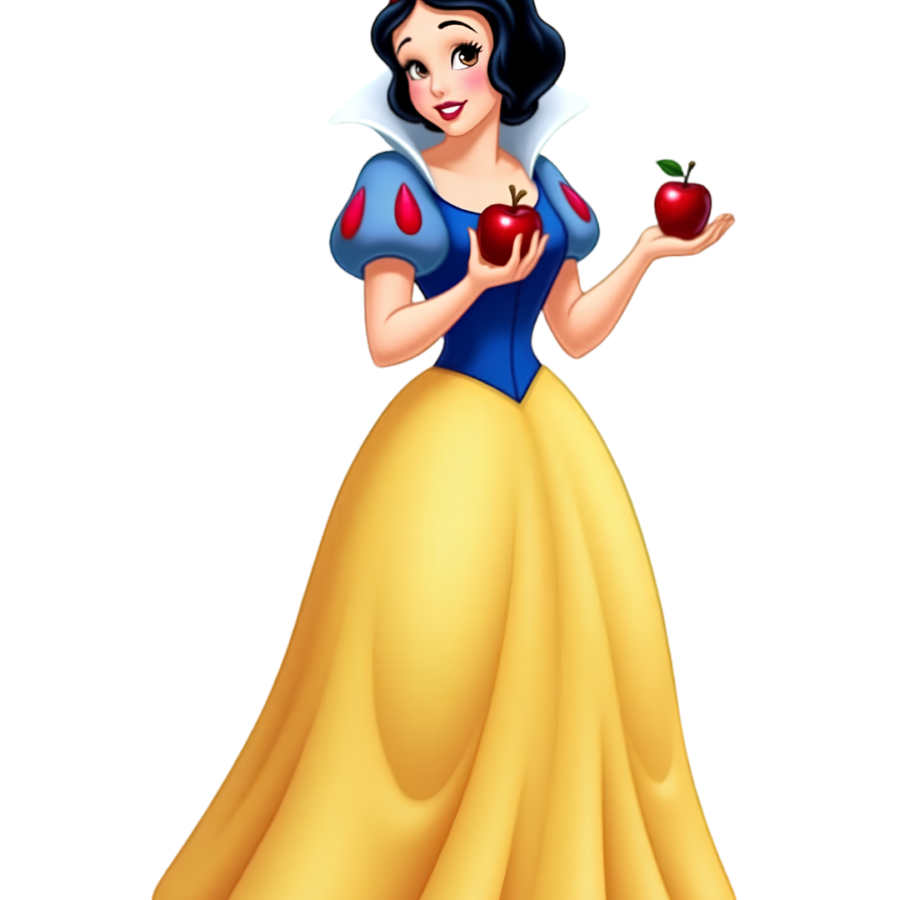 P1013 Kids Princess Doll Patch – Snow White Apple Design – flower iron-on patch