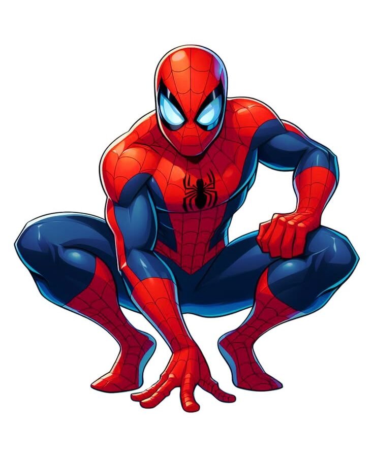 Spider – Man Action Patch – P10110 – kids cartoon iron-on patch
