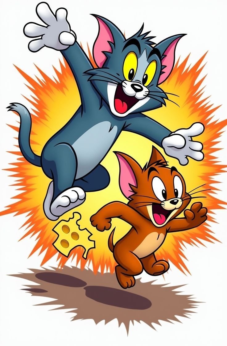 Tom & Jerry Big Patch – P10101 – iron-on heat transfer patch