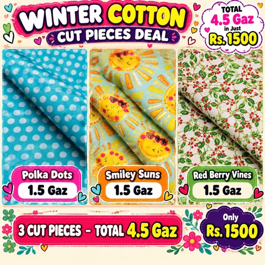 Cotton Cutpieces Deal 3 – cut-piece fabric deal, unstitched