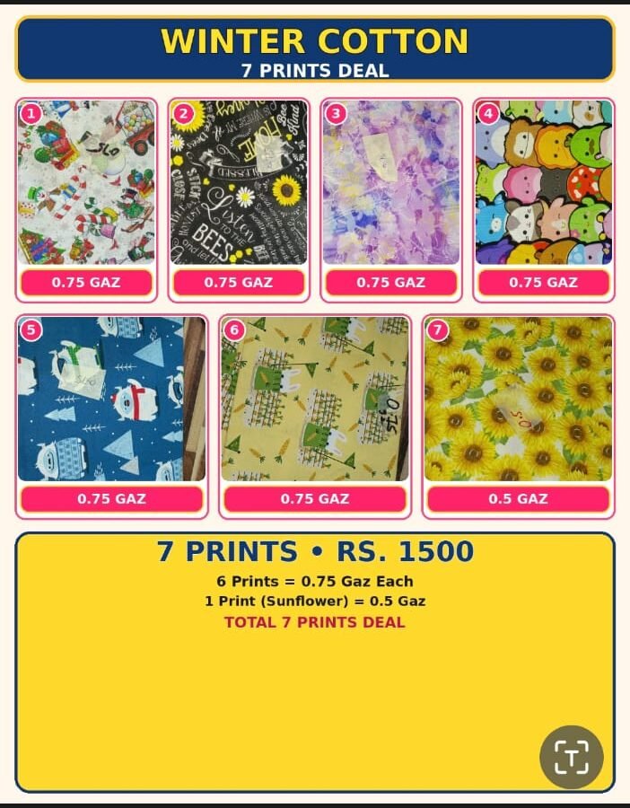 Cotton Cutpieces Deal 6 – cut-piece fabric deal, unstitched