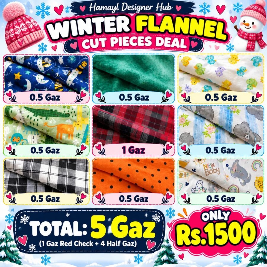 Flannel Cutpieces Deal 12 – cut-piece fabric deal, unstitched
